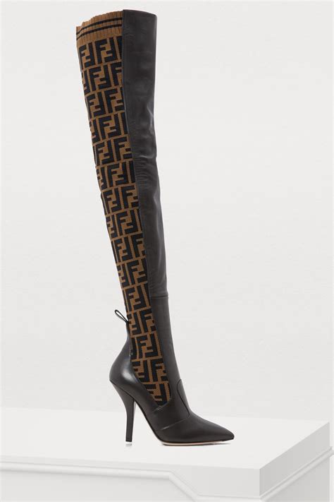 fendi fabric sneaker boots|fendi high heel boots.